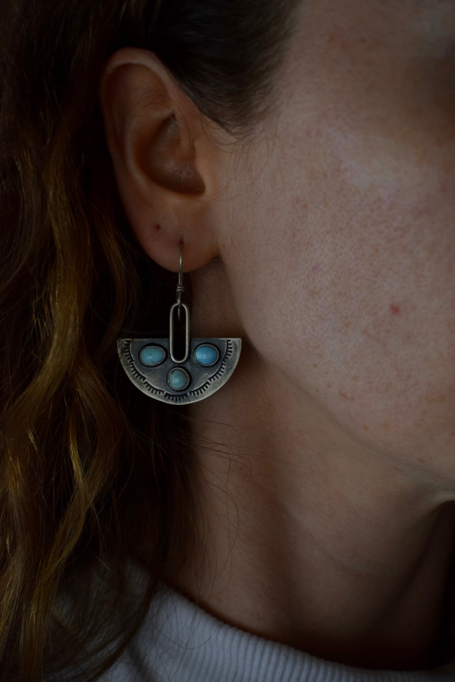 Blue Grit Earrings