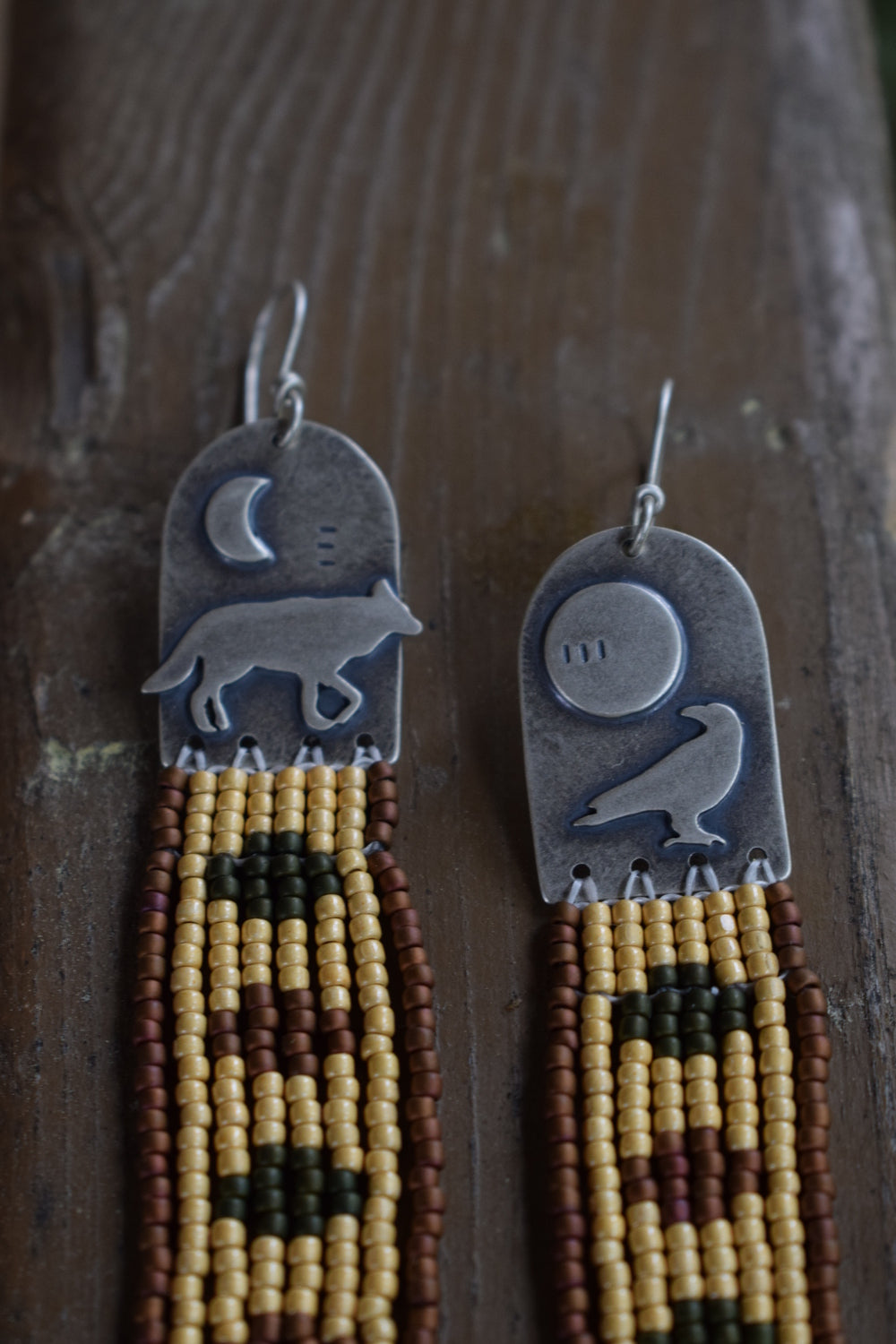 Wolf + Raven Earrings