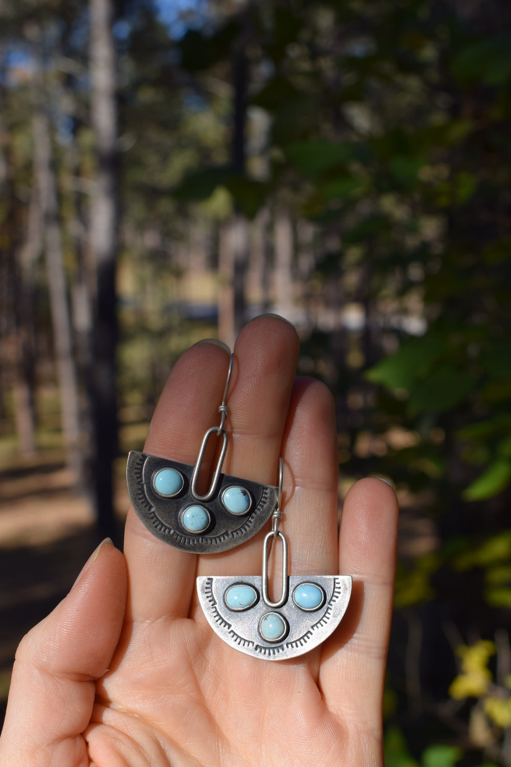 Blue Grit Earrings