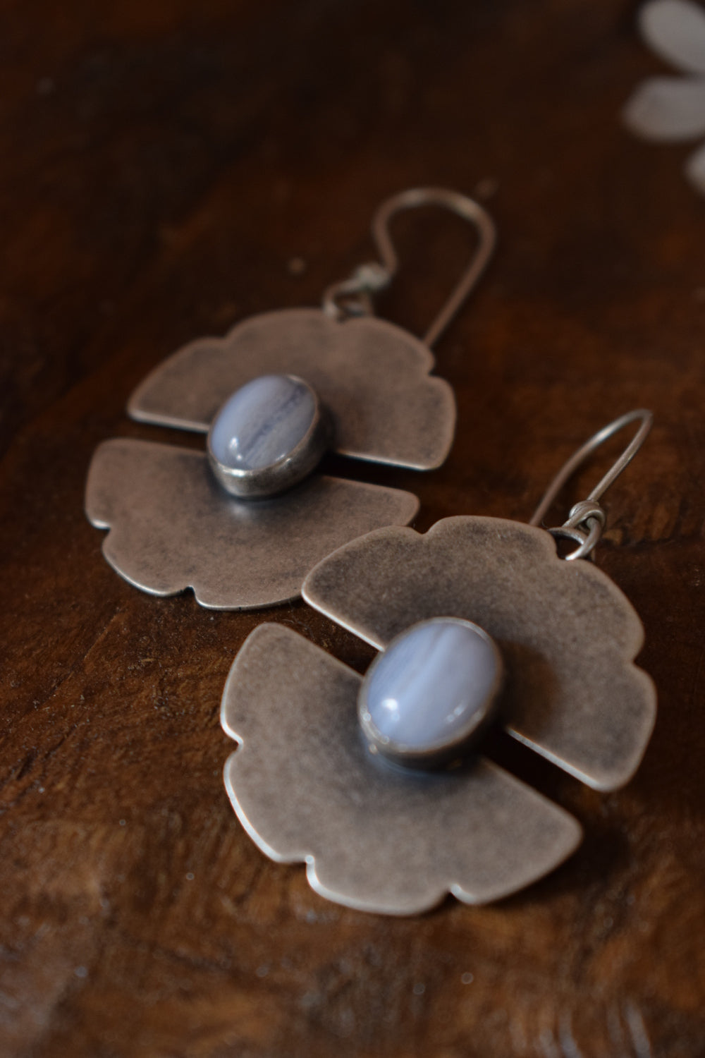 Blue Petal Earrings