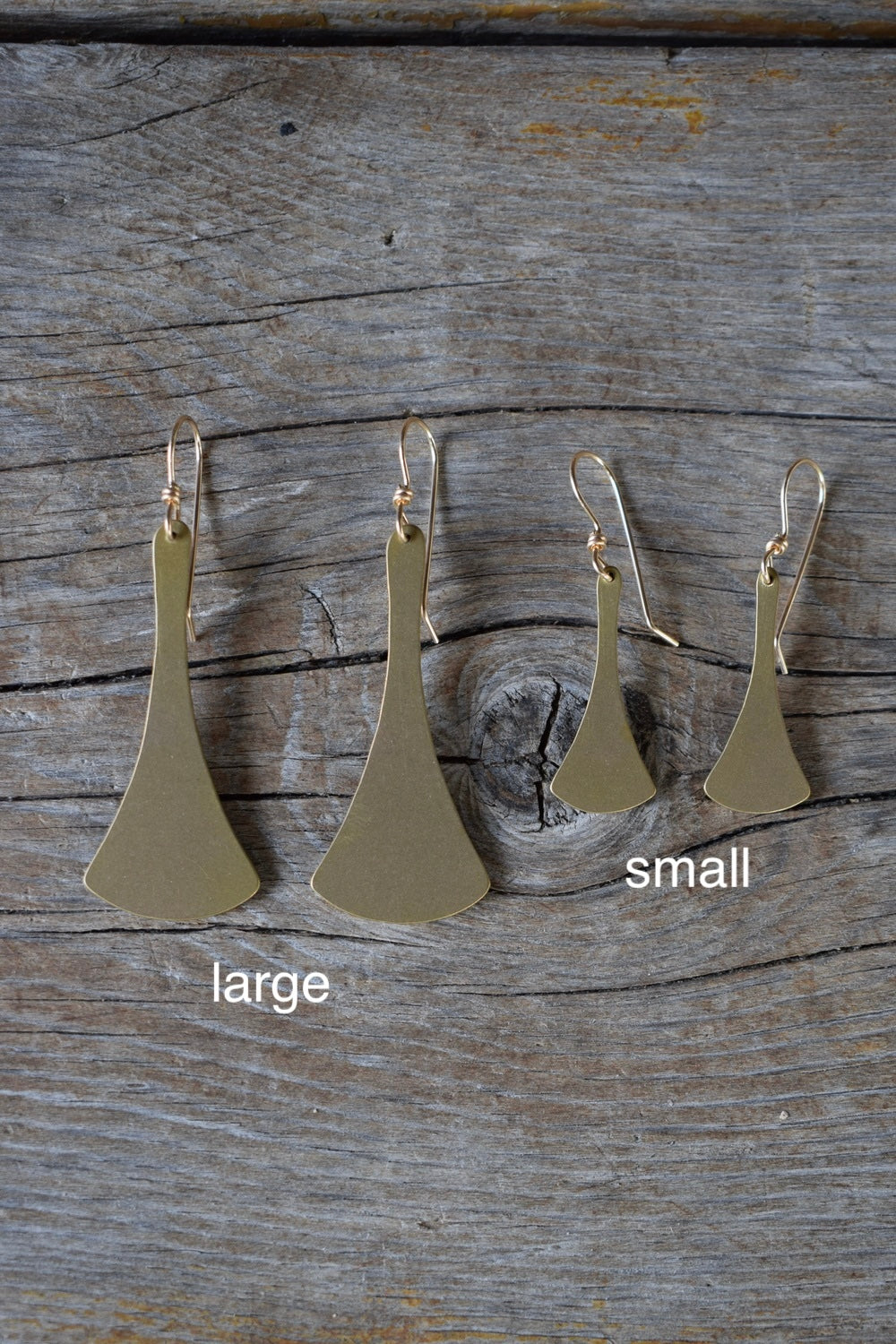 Brass Fan Earrings