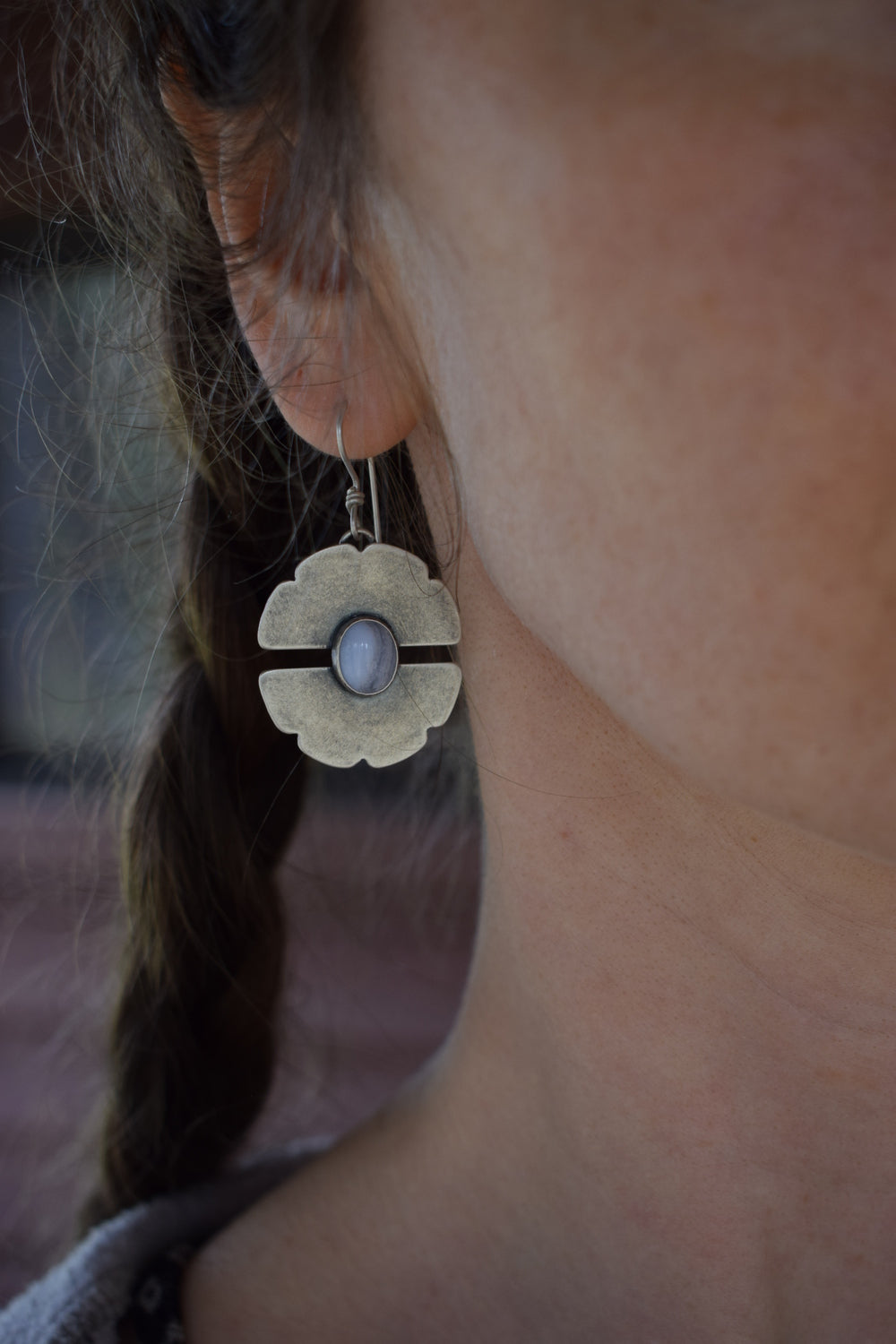Blue Petal Earrings