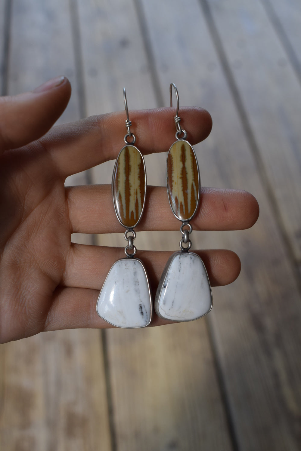 Cloud + Feather Earrings