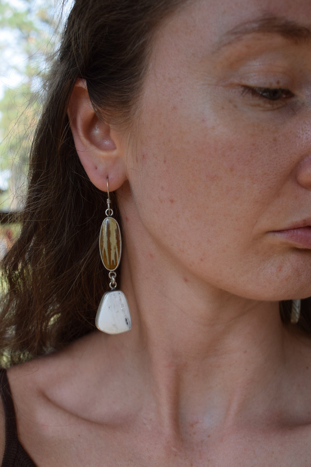 Cloud + Feather Earrings