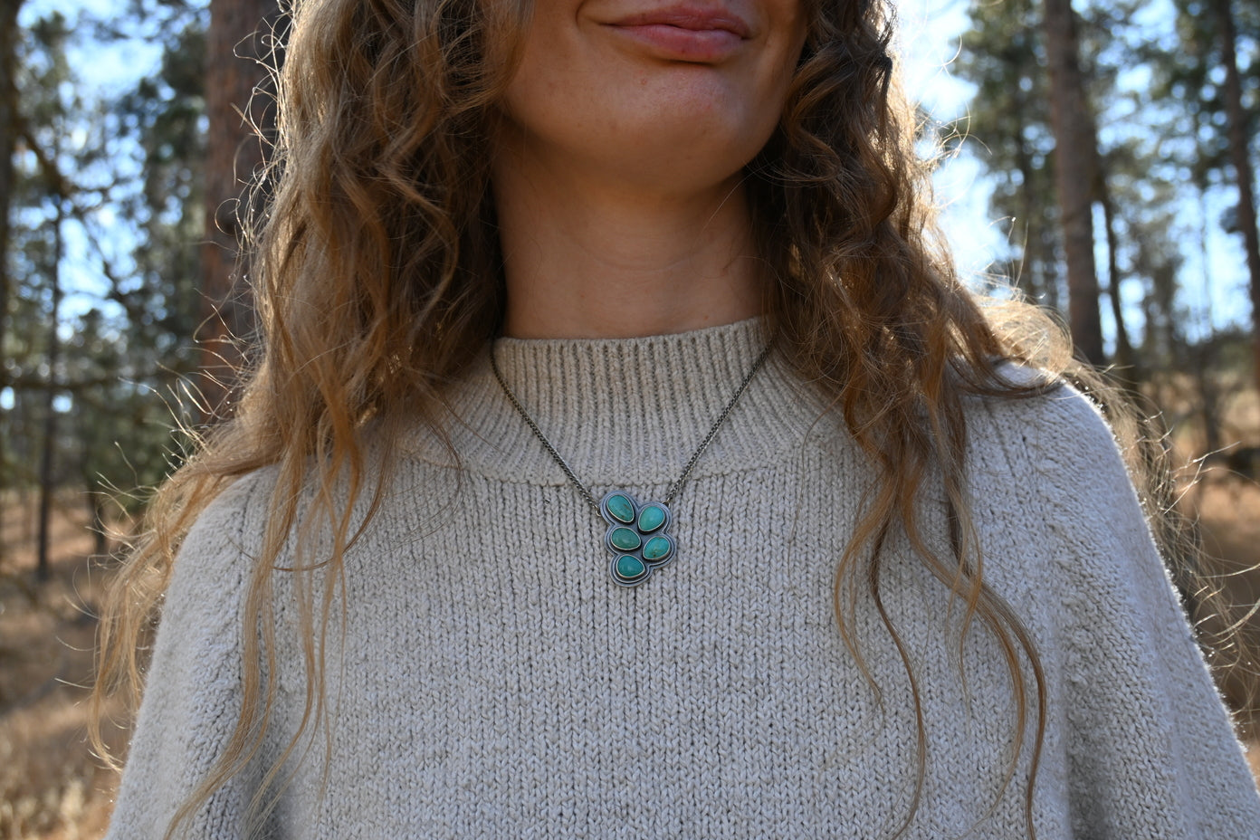 Knot Necklace - Blue