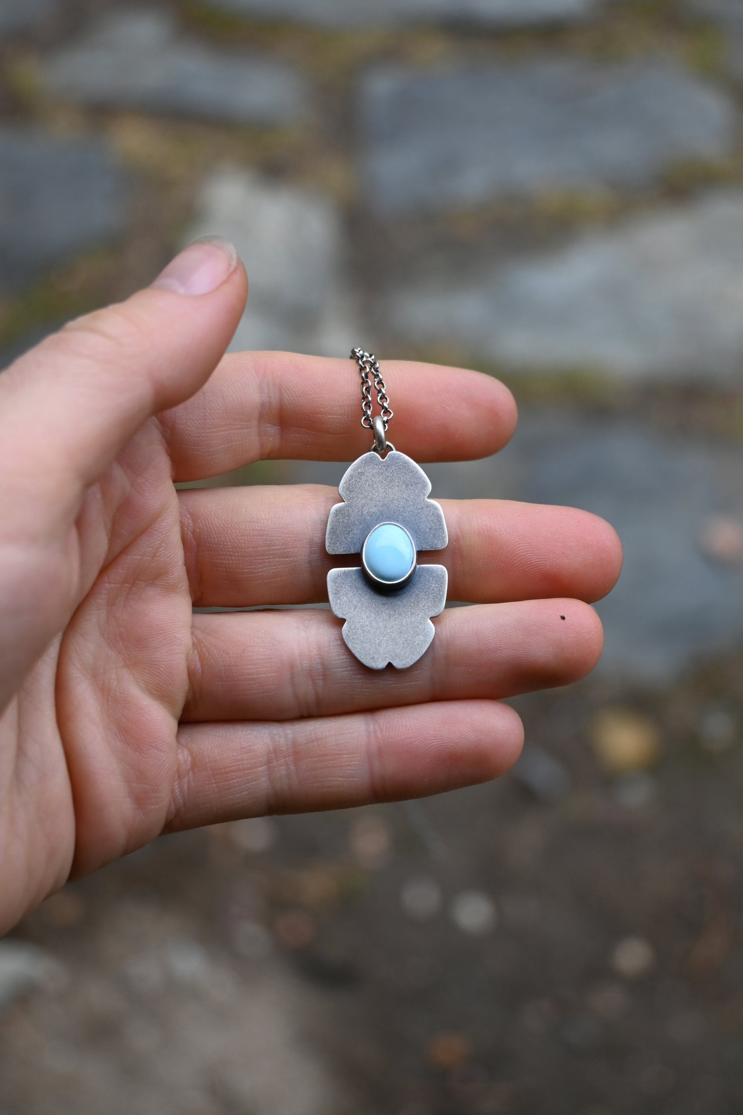 Blue Petal Necklace