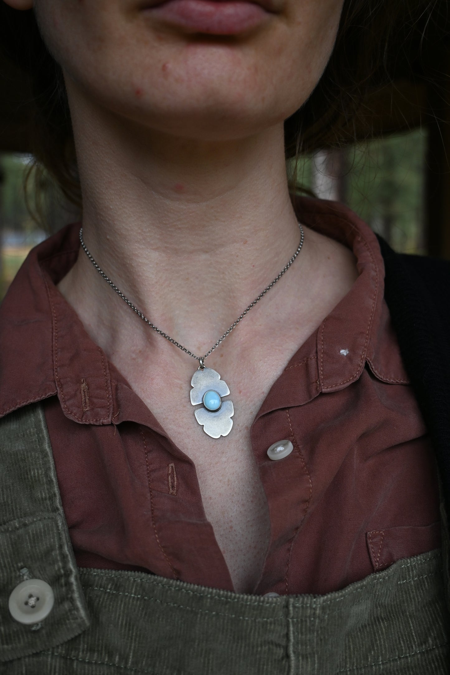 Blue Petal Necklace