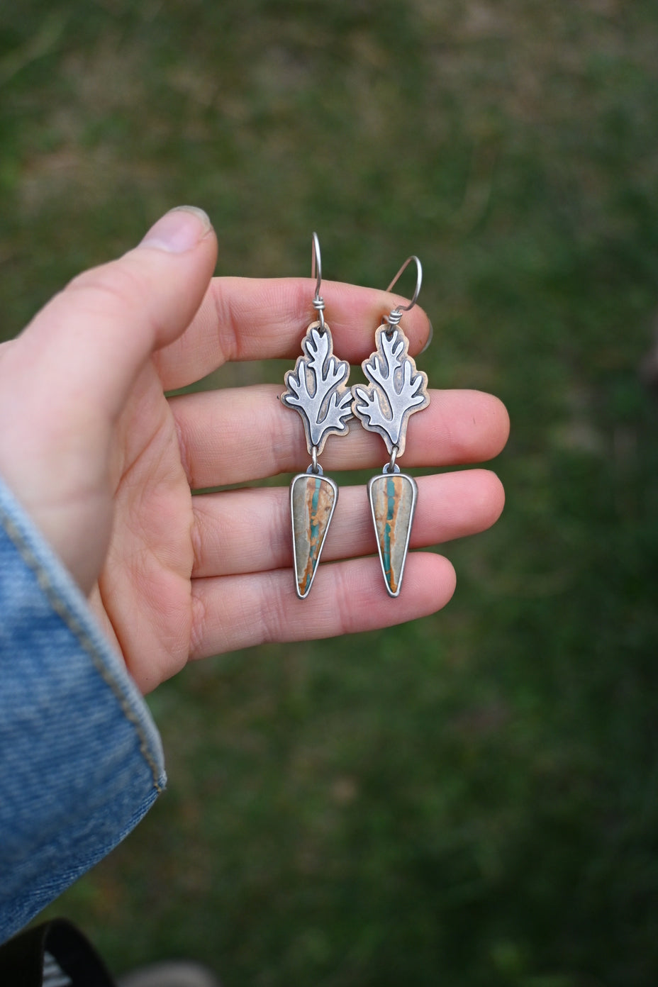 Carrot Earrings - Royston Ribbon Turquoise