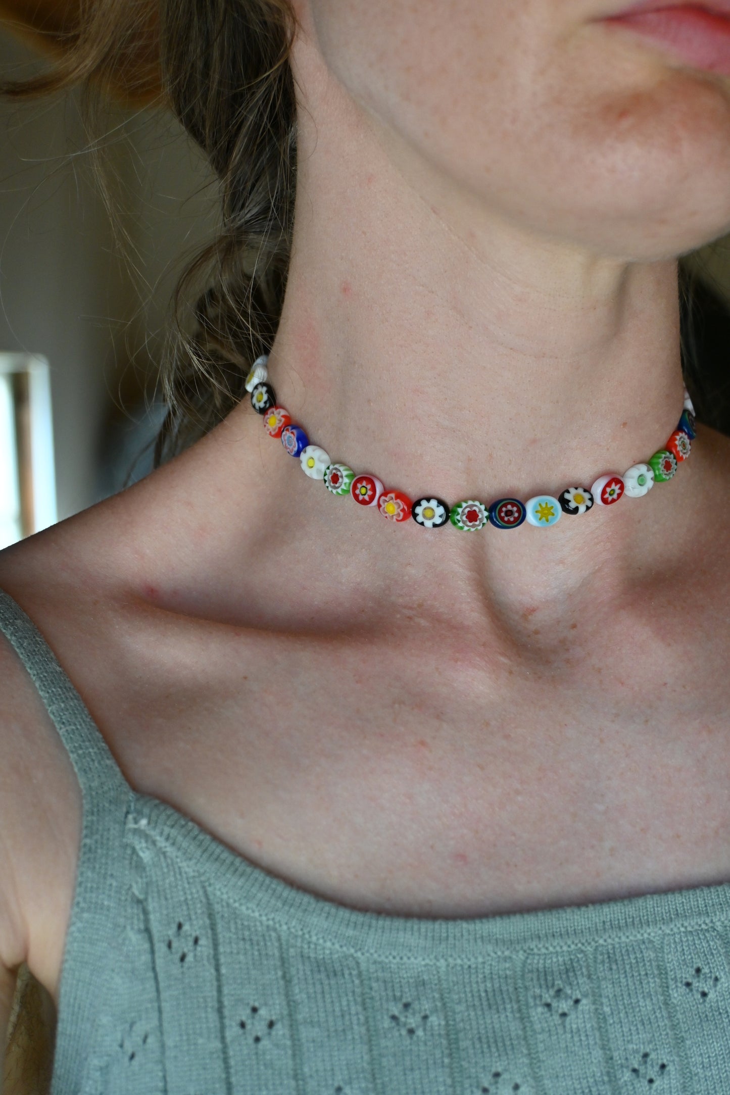 Millefiori Choker - small round