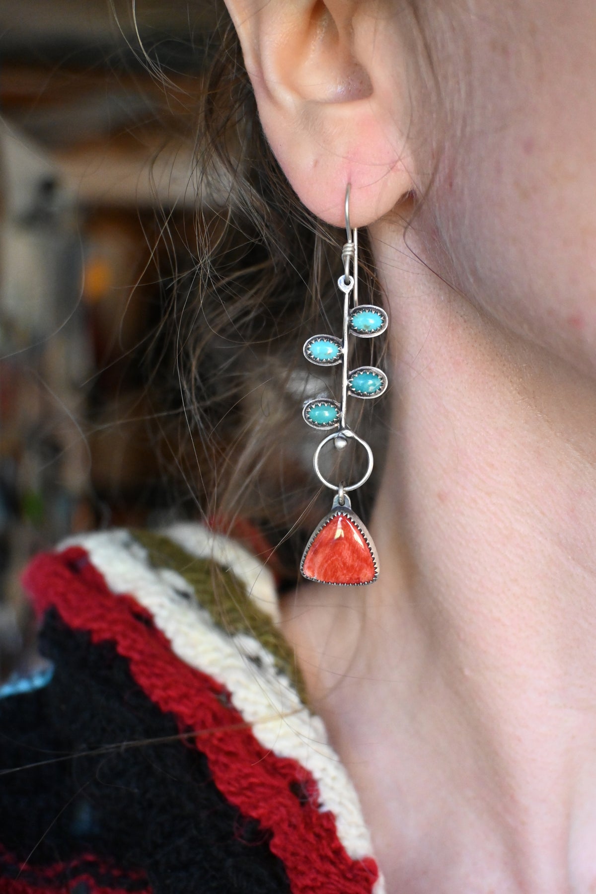 Red Tulip Earrings