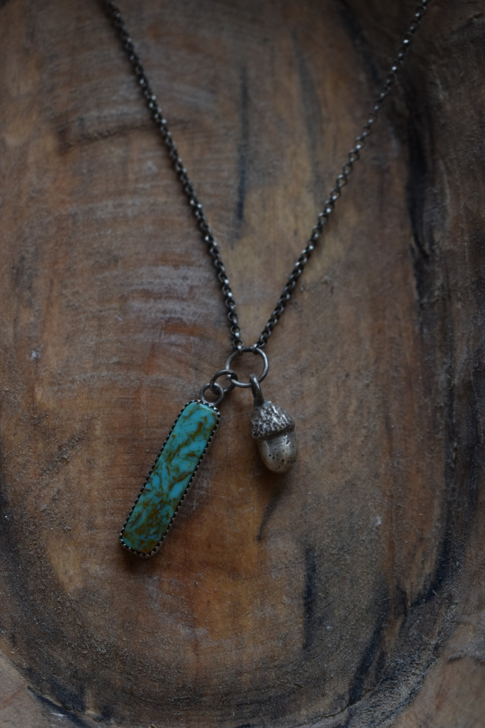 Needle & Acorn Necklace