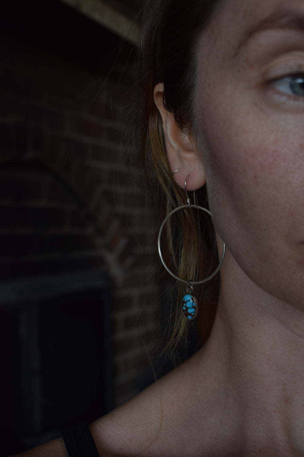 Egyptian Turquoise Hoops