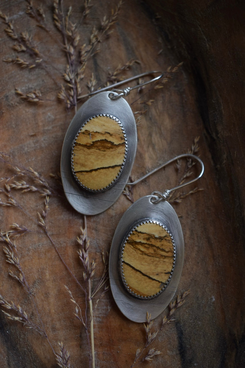 Sandstone Halo Earrings