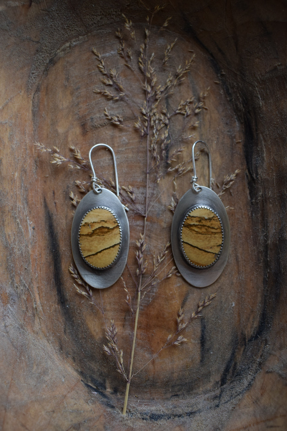 Sandstone Halo Earrings