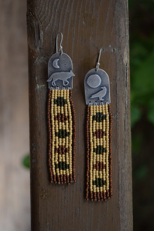 Wolf + Raven Earrings