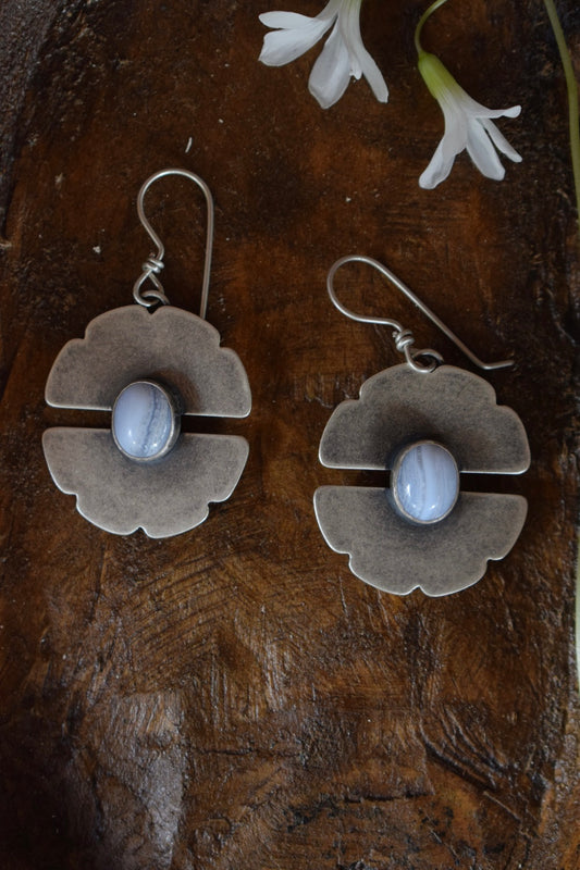 Blue Petal Earrings
