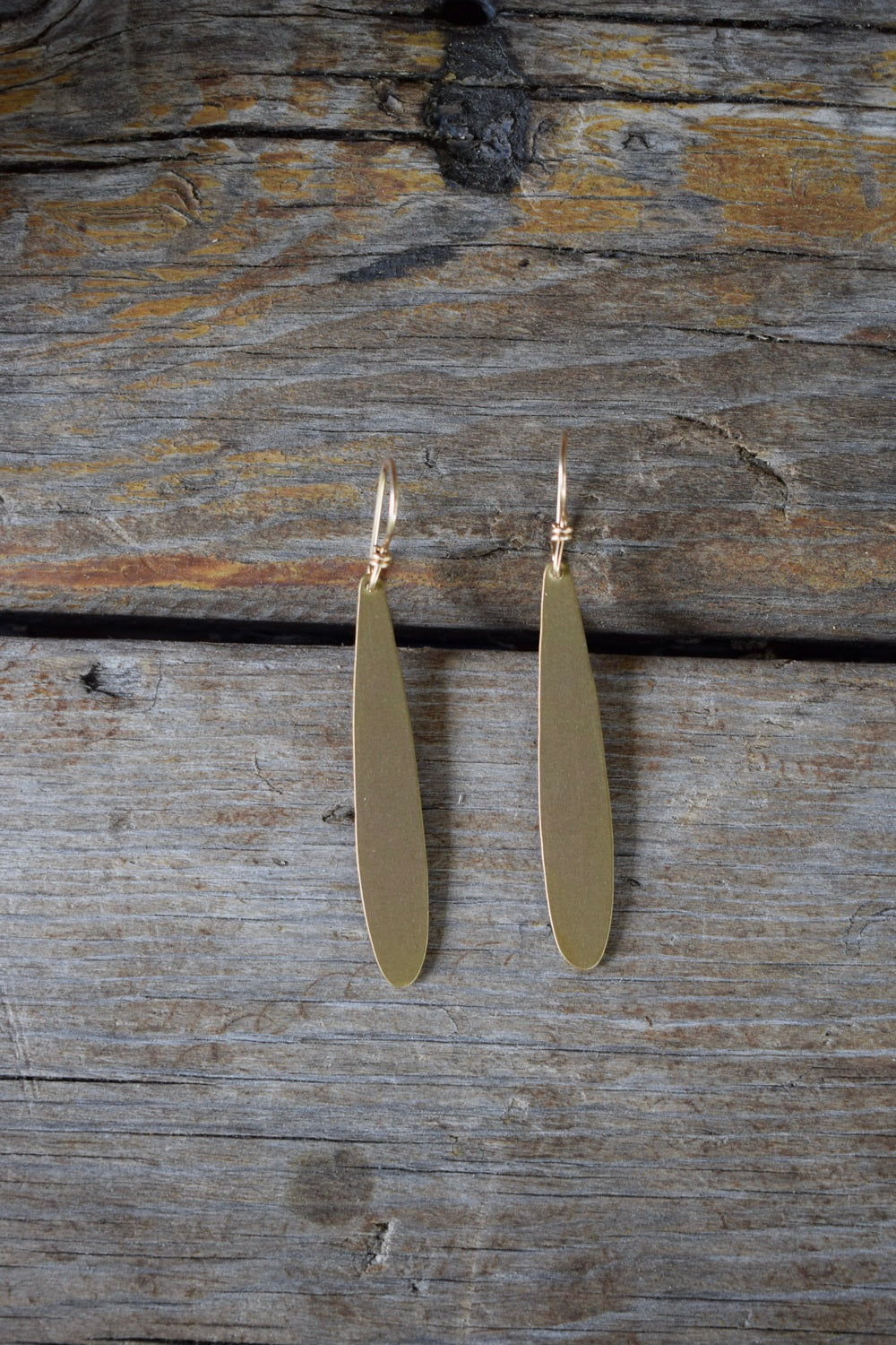 Brass Raindrop Earrings