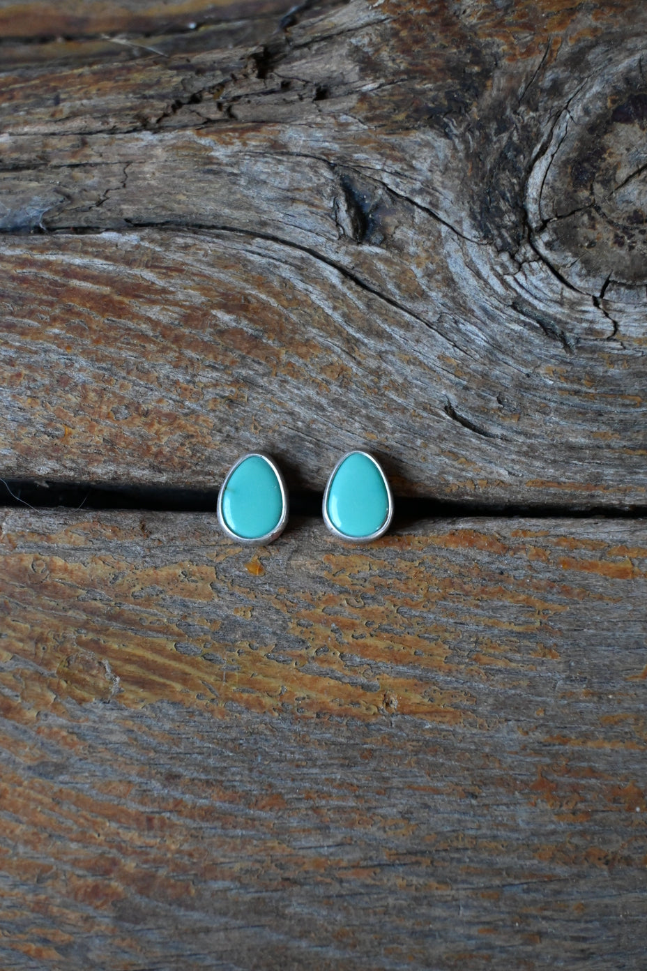 Teardrop Turquoise Studs