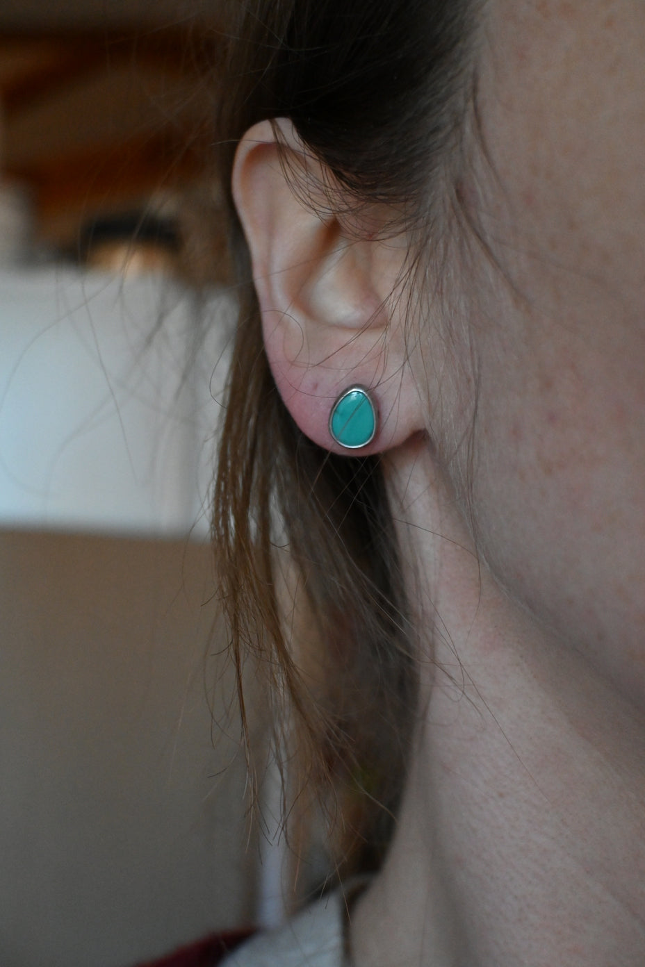 Teardrop Turquoise Studs