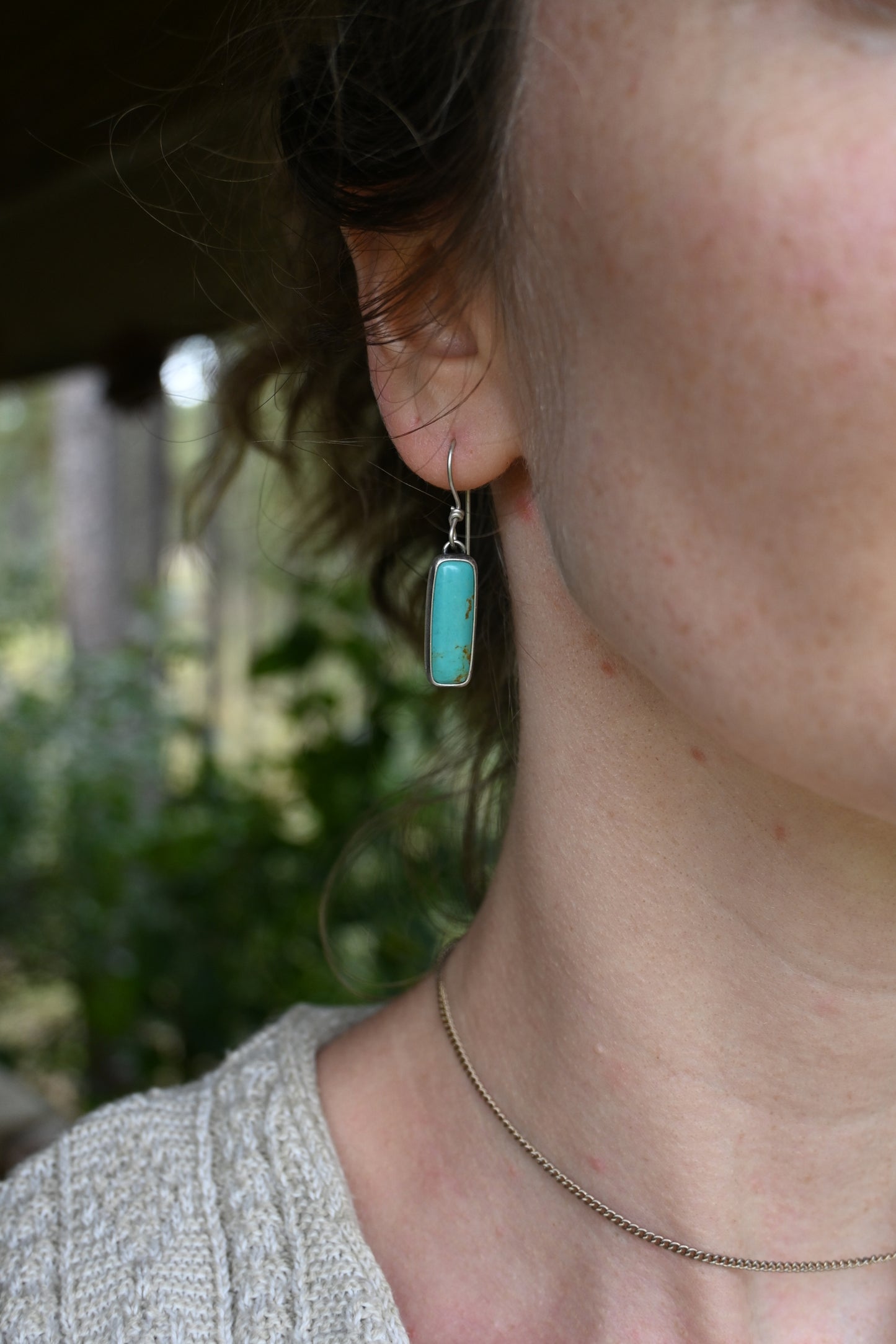 Turquoise Pillar Earrings