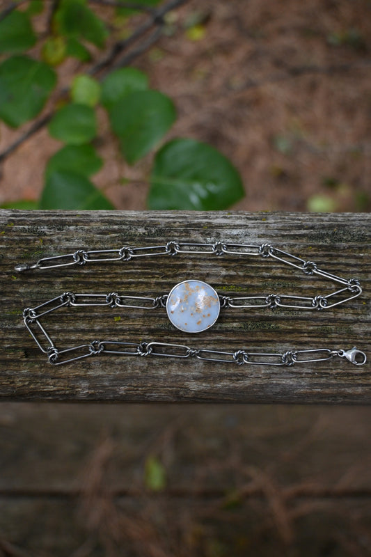 Starry Night Choker - Polka Dot Agate