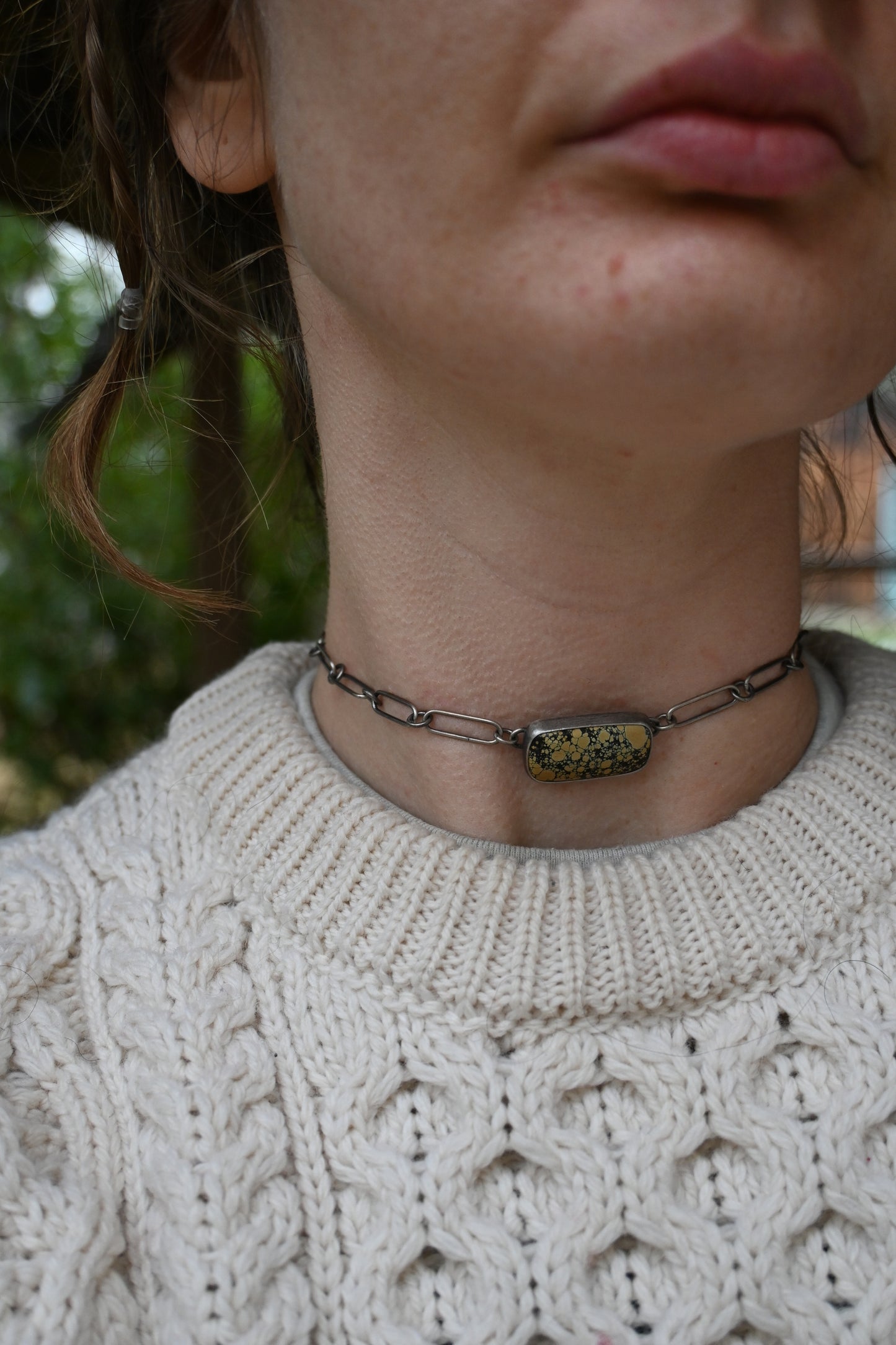 Starry Night Choker - New Lander Variscite