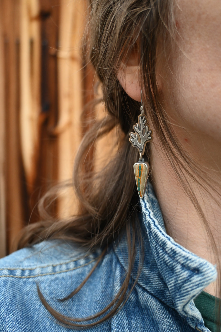 Carrot Earrings - Royston Ribbon Turquoise