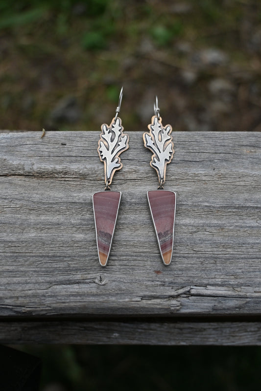 Carrot Earrings - Polychrome Jasper