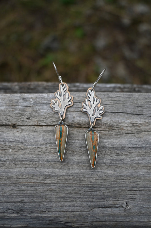 Carrot Earrings - Royston Ribbon Turquoise