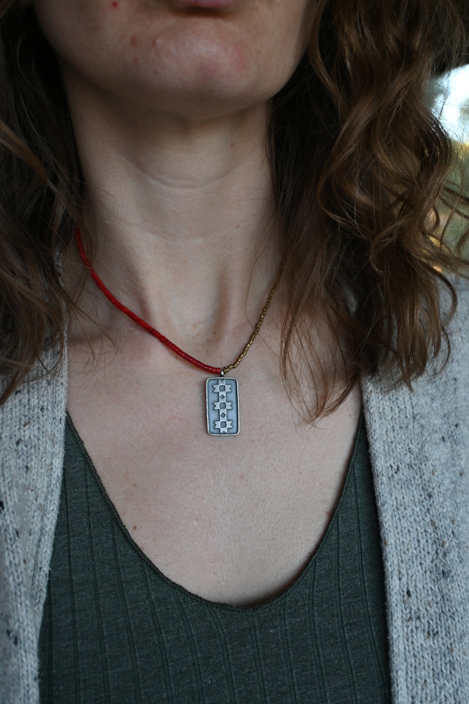 Quilt Star Beaded Necklace