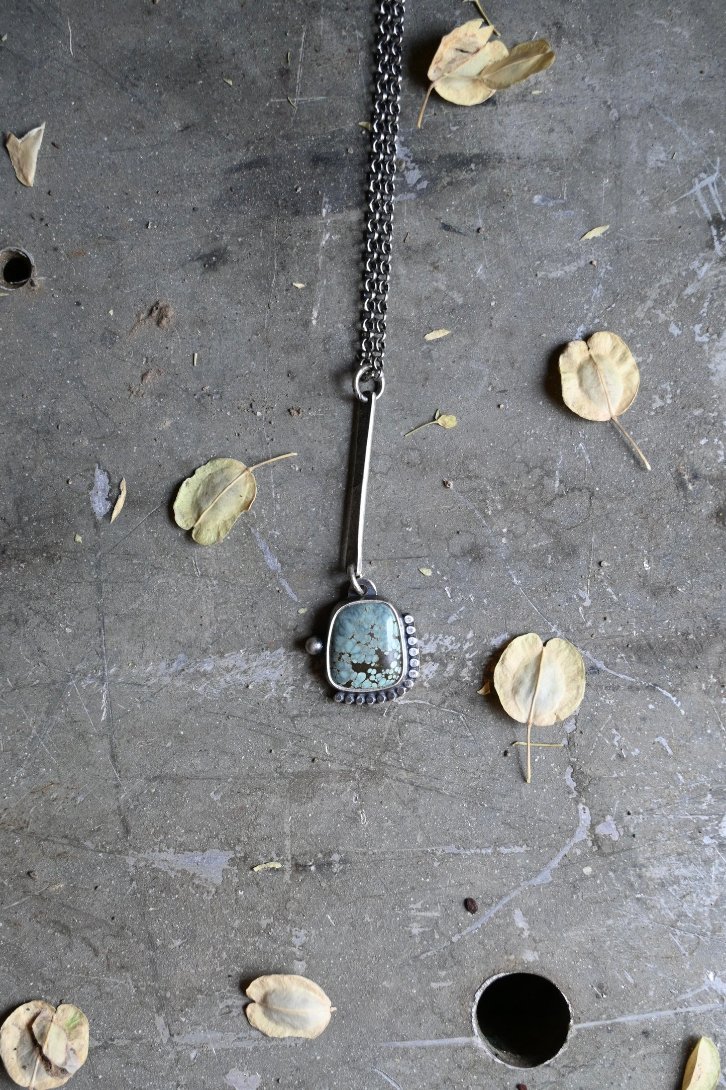 Bar Drop Necklace - New Lander Variscite