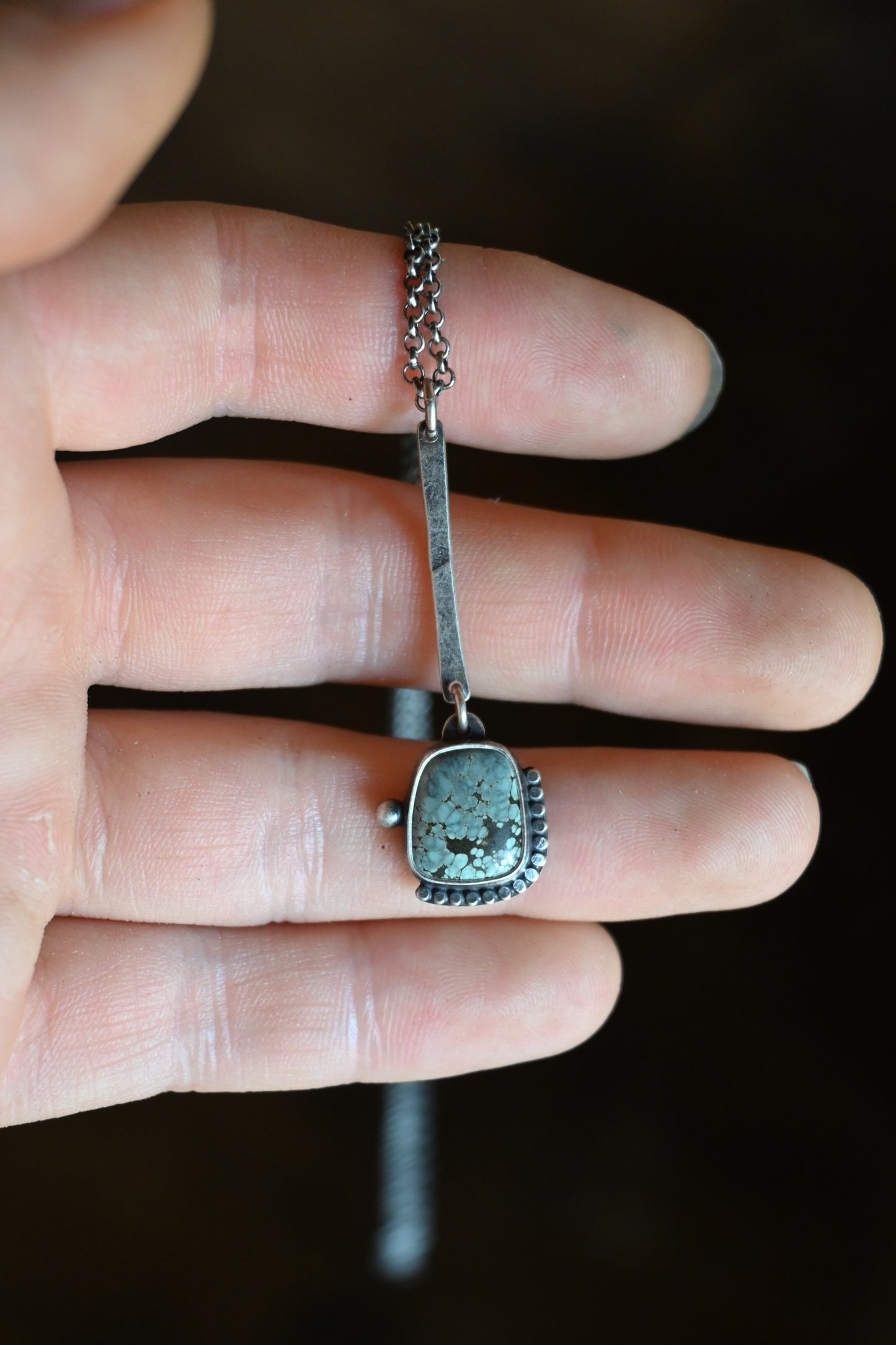 Bar Drop Necklace - New Lander Variscite
