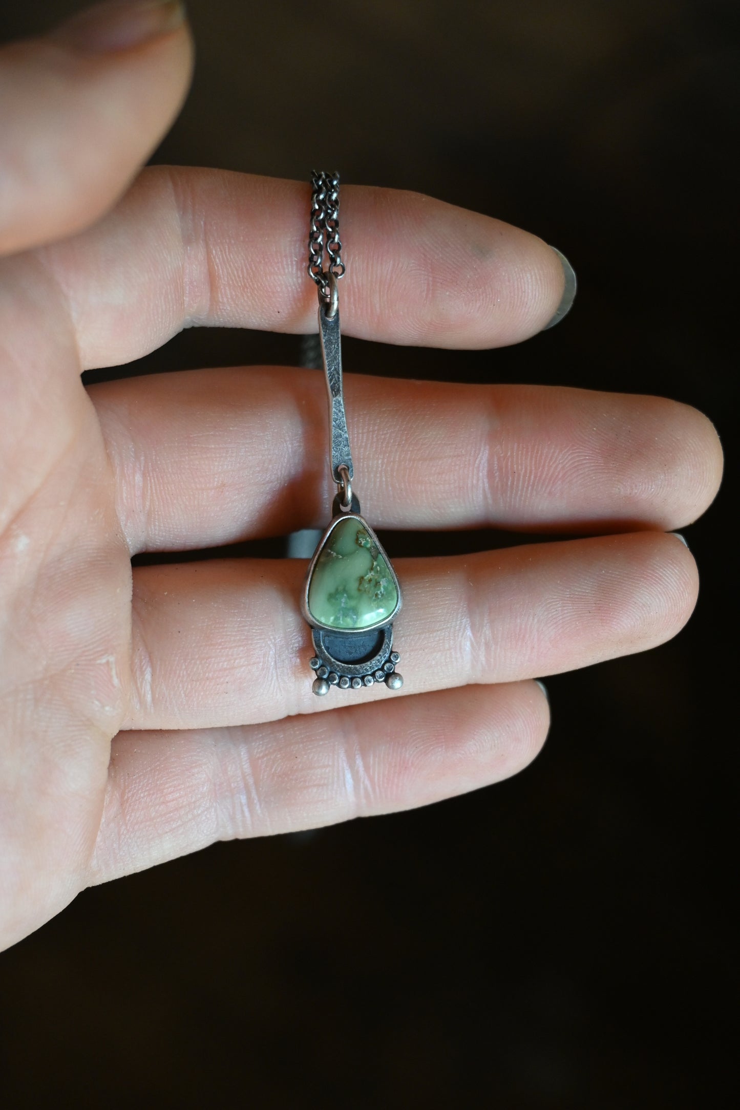 Bar Drop Necklace - Emerald Valley Turquoise