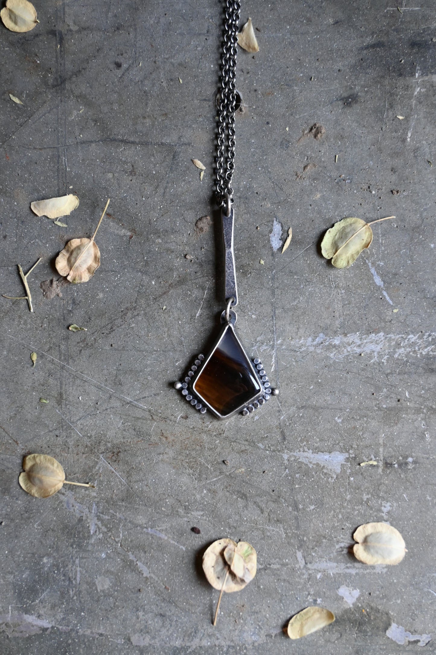 Bar Drop Necklace - Montana Agate