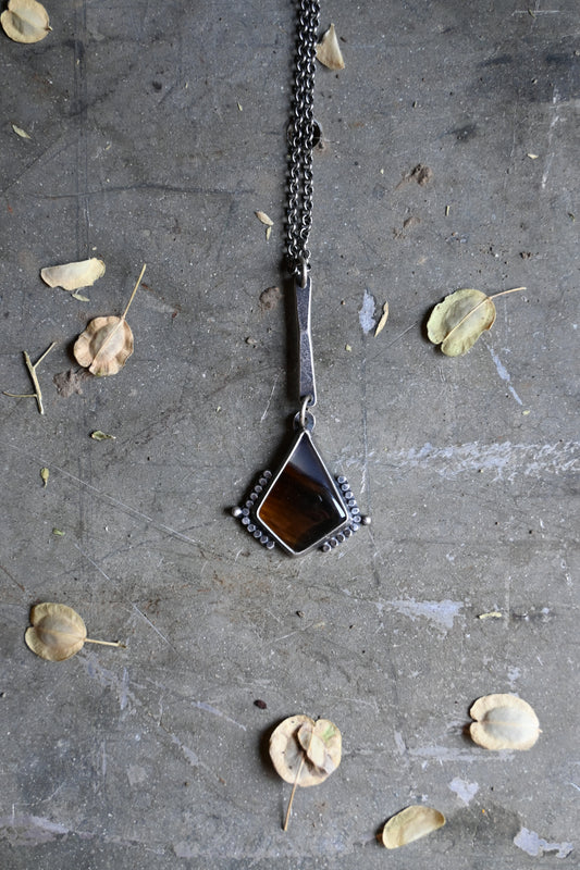 Bar Drop Necklace - Montana Agate