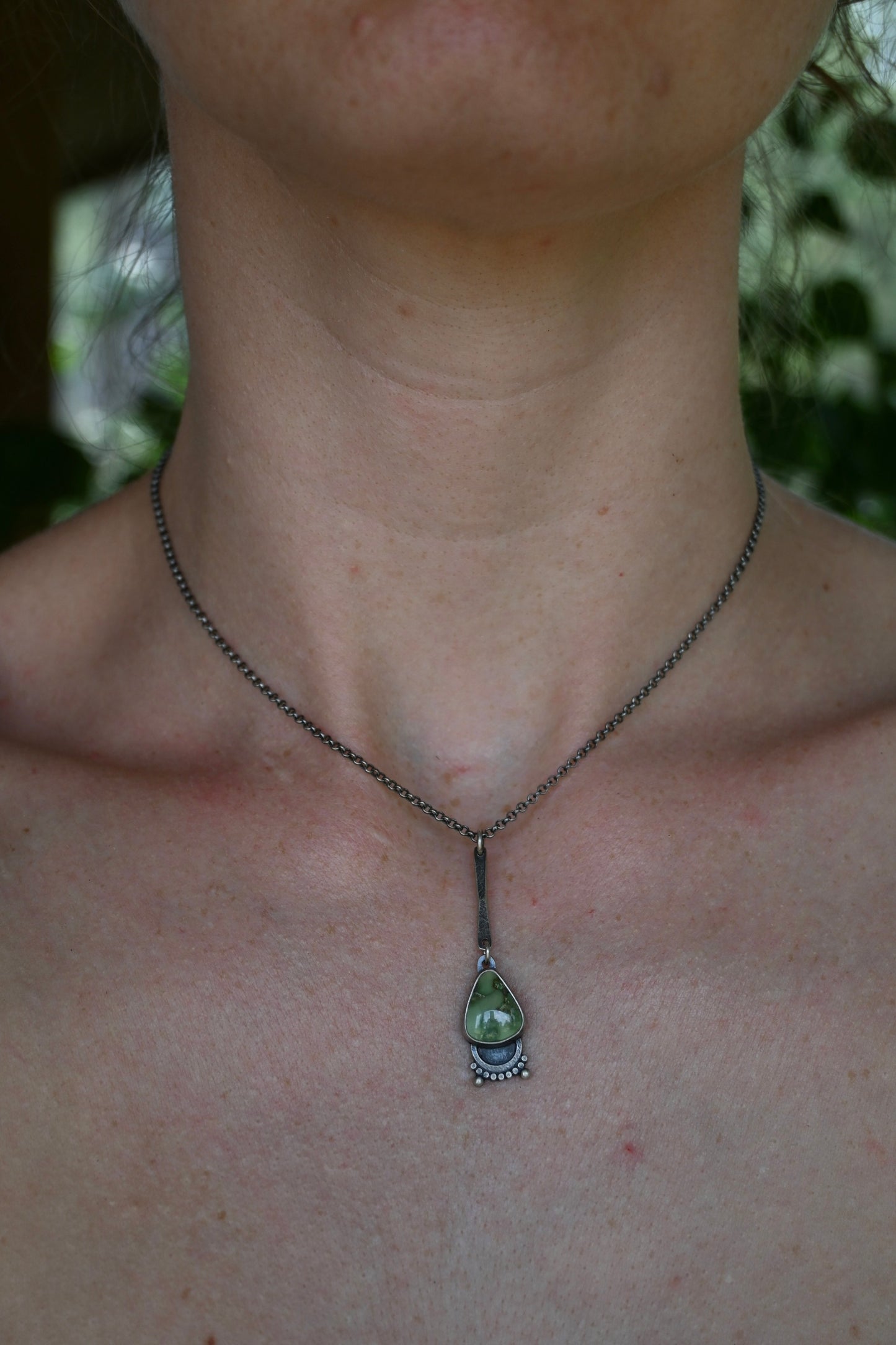 Bar Drop Necklace - Emerald Valley Turquoise
