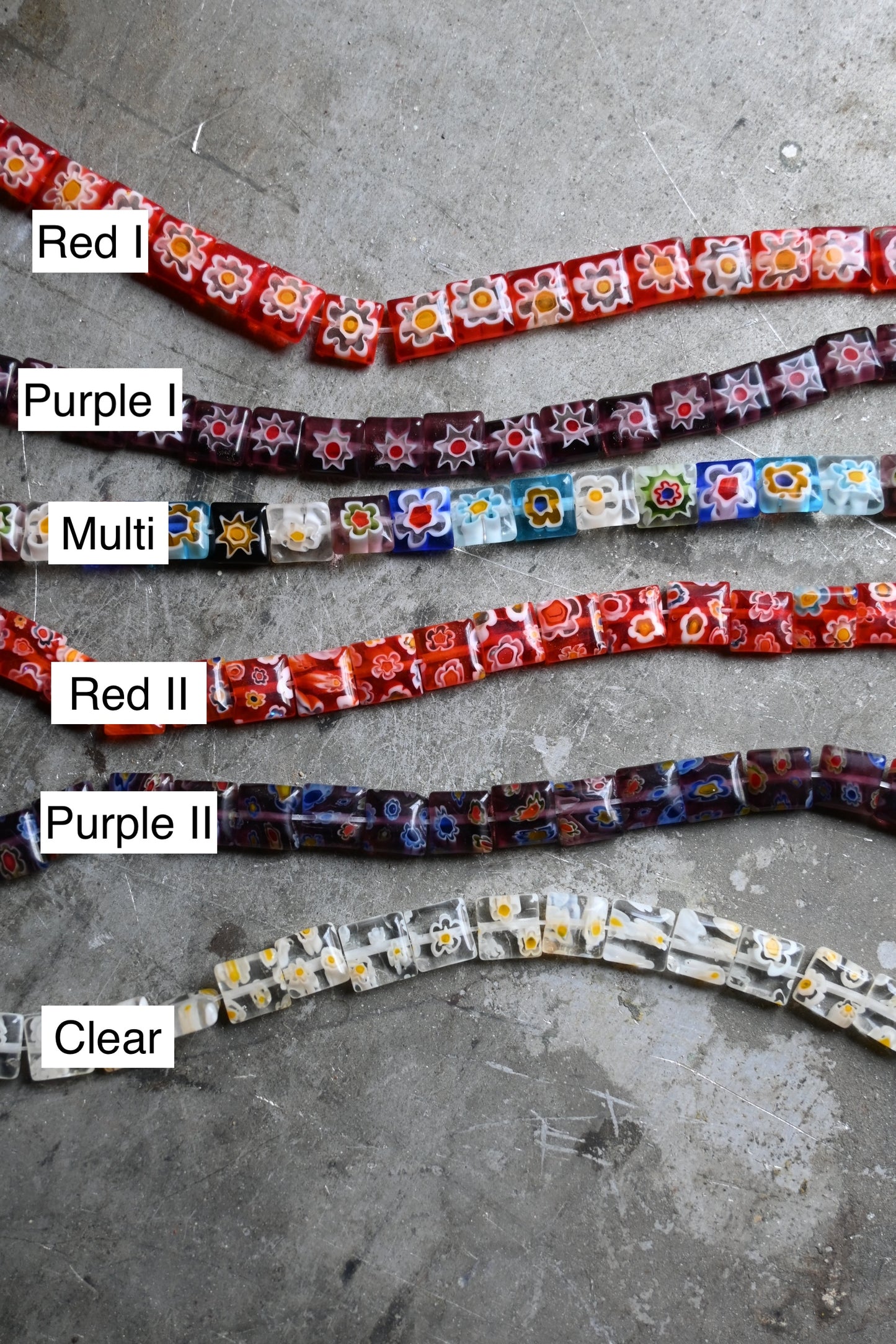 Millefiori Choker - small square