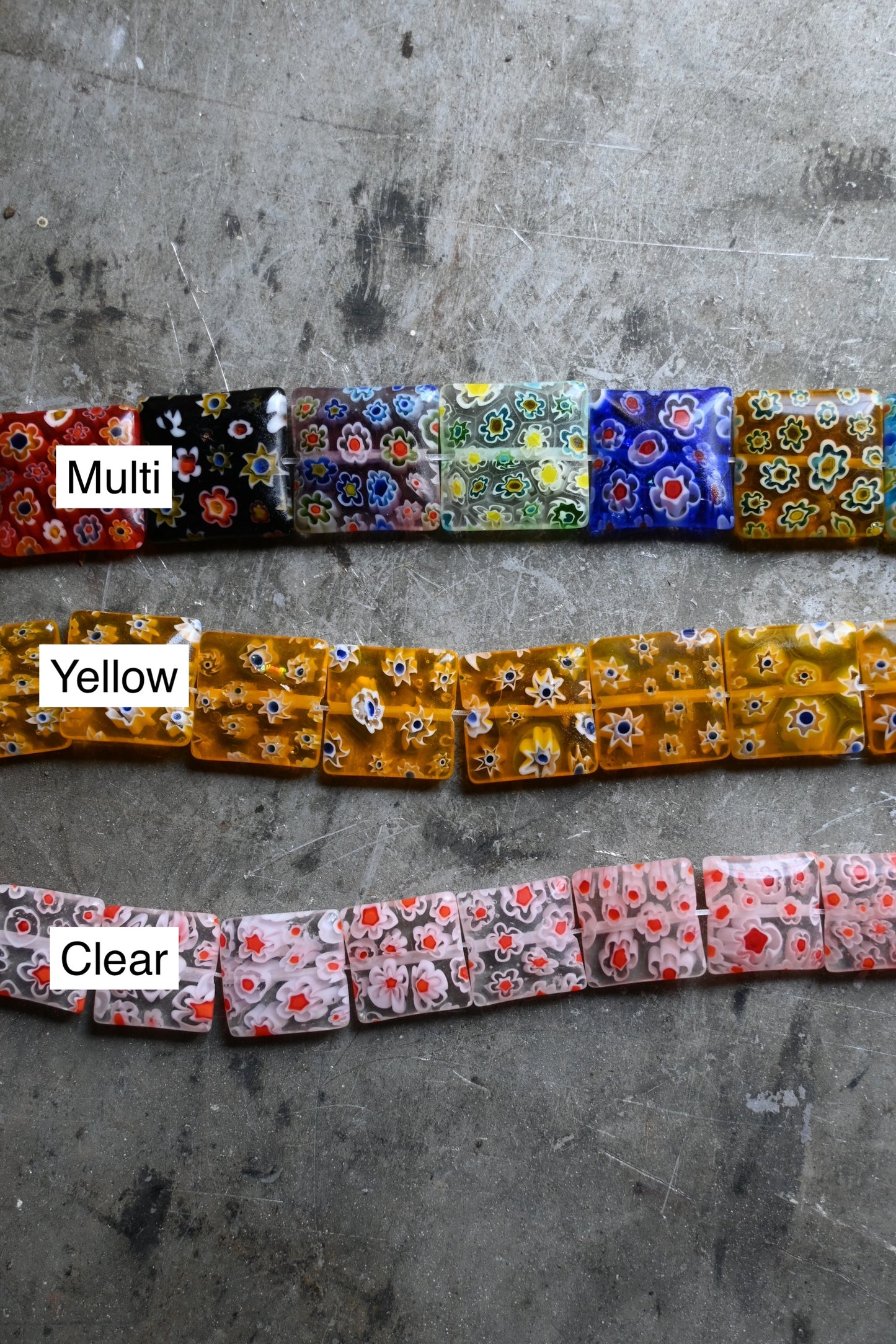 Millefiori Choker - large square