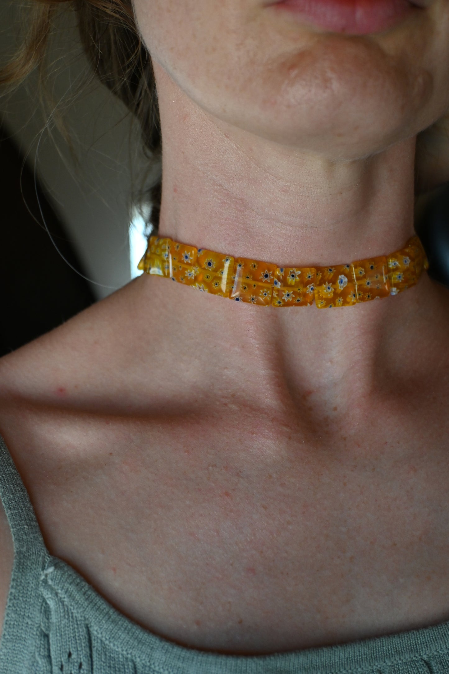 Millefiori Choker - large square