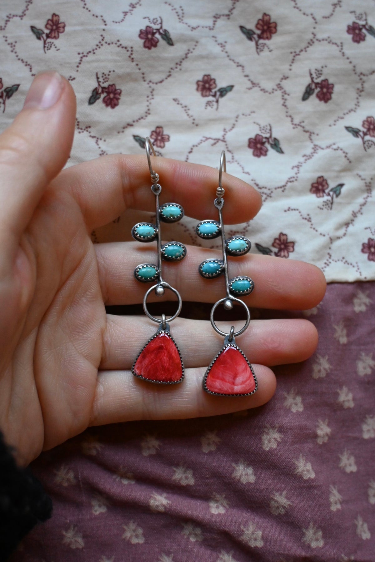 Red Tulip Earrings