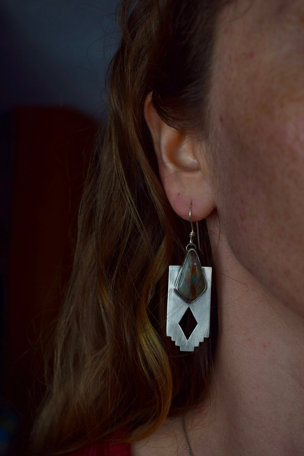 Red Horizon Earrings