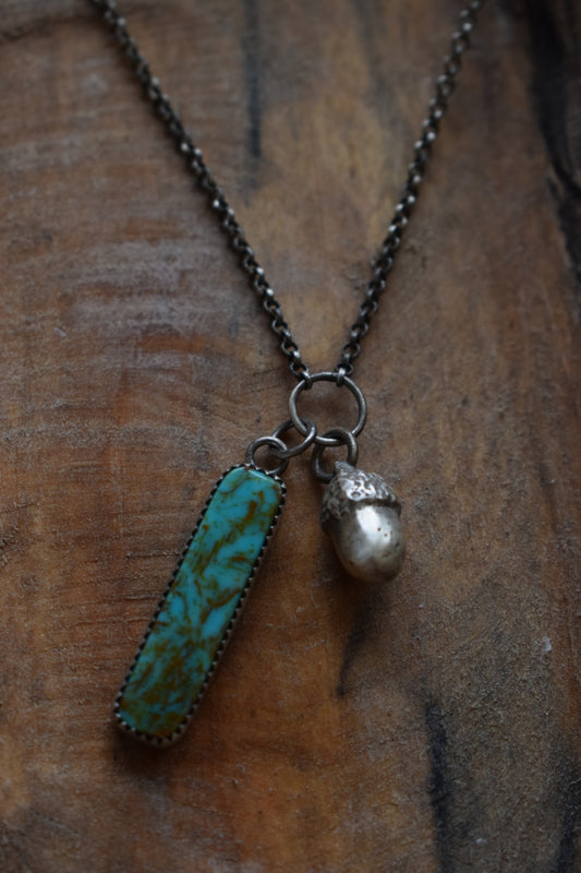 Needle & Acorn Necklace