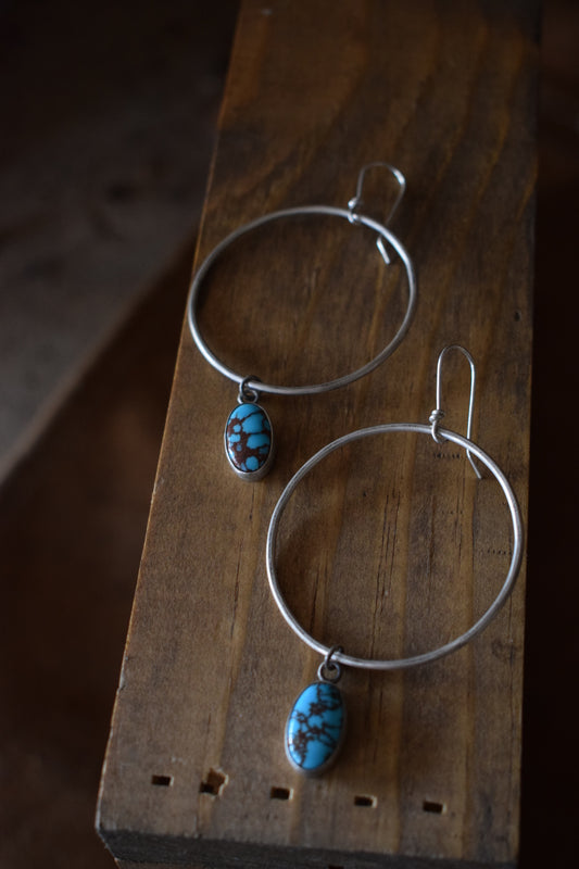 Egyptian Turquoise Hoops