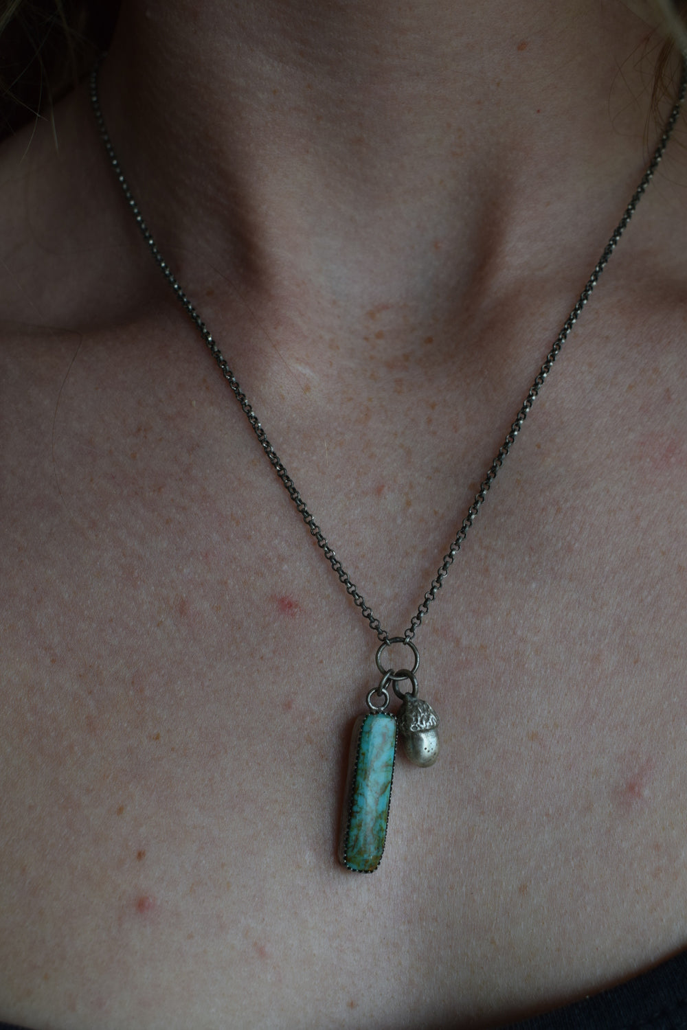 Needle & Acorn Necklace